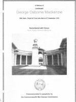 HOZ - George Osborne MacKenzie commemorated at Arras Flying Services Memorial